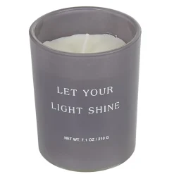 Bougie parfumée à message dans verre gris senteur coton < Gifi