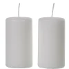 Bougie pilier blanche Ø5xH9,5cm x2 < Gifi New