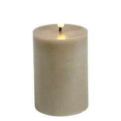 Bougie pilier à LED grise Ø7xH10cm < Gifi Best