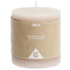 Bougie pillar marron 25H