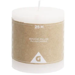 Bougie pillar rose 25H < Gifi Online
