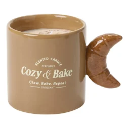Bougie pot forme mug anse viennoiserie Ø9xH5cm (4 modèles) < Gifi Hot