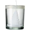 Bougie sapin de Noël dans verre Ø6,2xH7,5cm