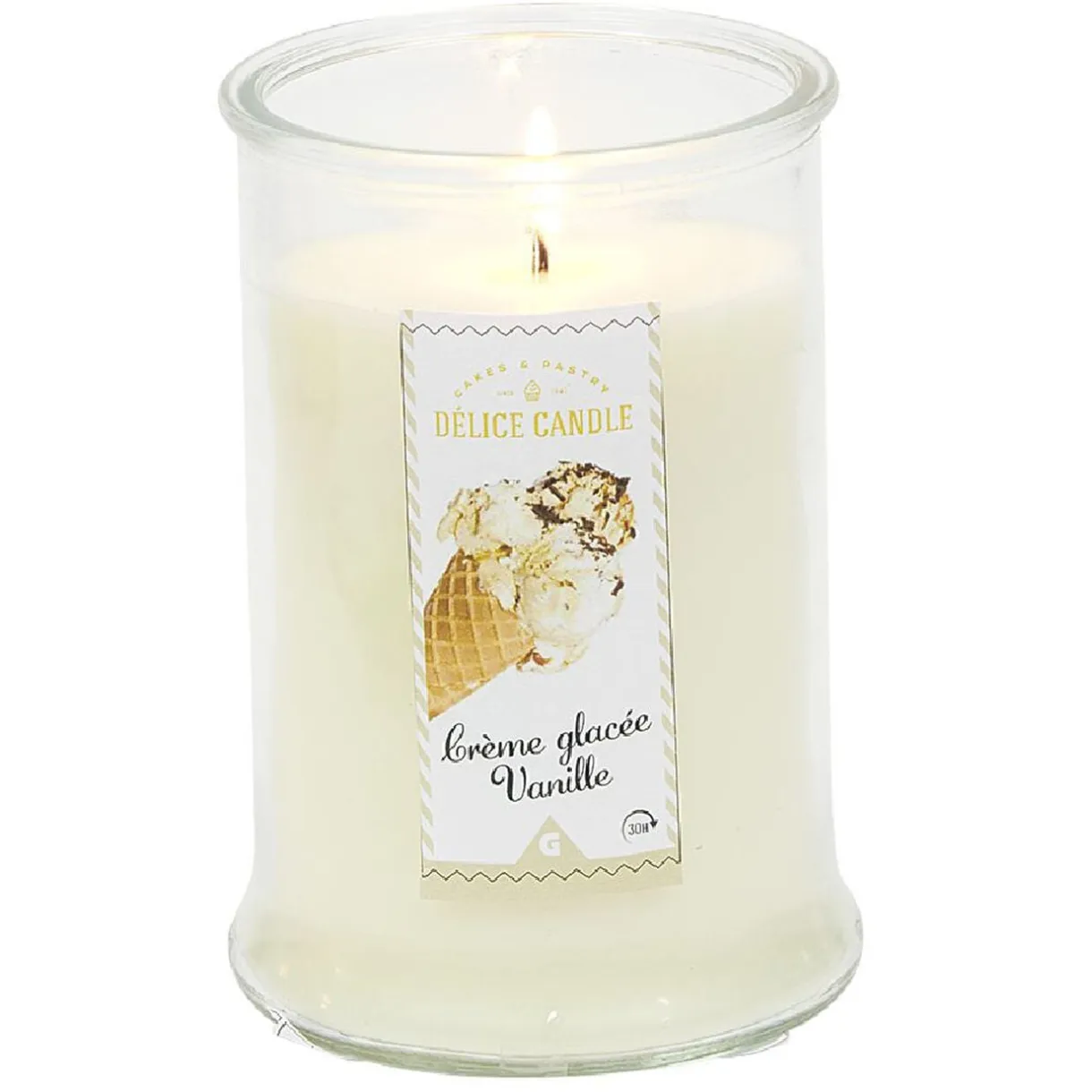 Bougie senteur Crème glacée vanille < Gifi