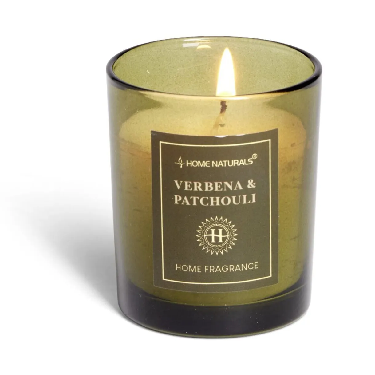 Bougie senteur verveine patchouli dans pot en verre Ø6,4xH7,9cm vert < Gifi Online