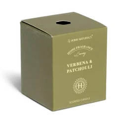 Bougie senteur verveine patchouli dans pot en verre Ø6,4xH7,9cm vert < Gifi Online
