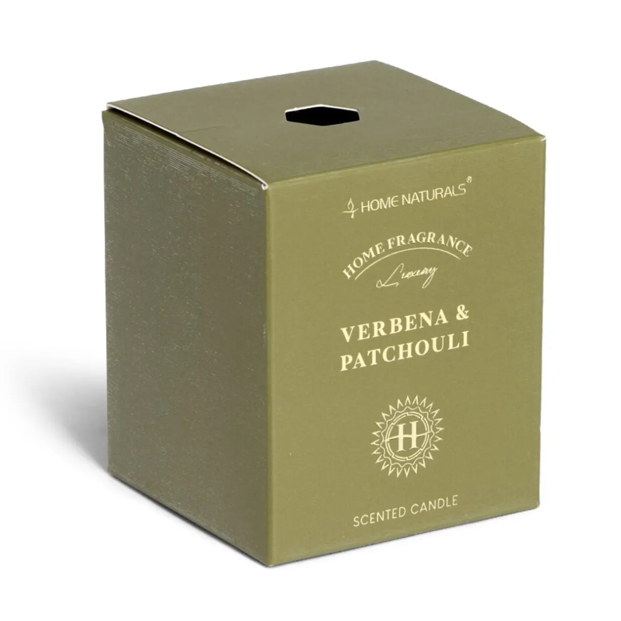 Bougie senteur verveine patchouli dans pot en verre Ø6,4xH7,9cm vert < Gifi Online