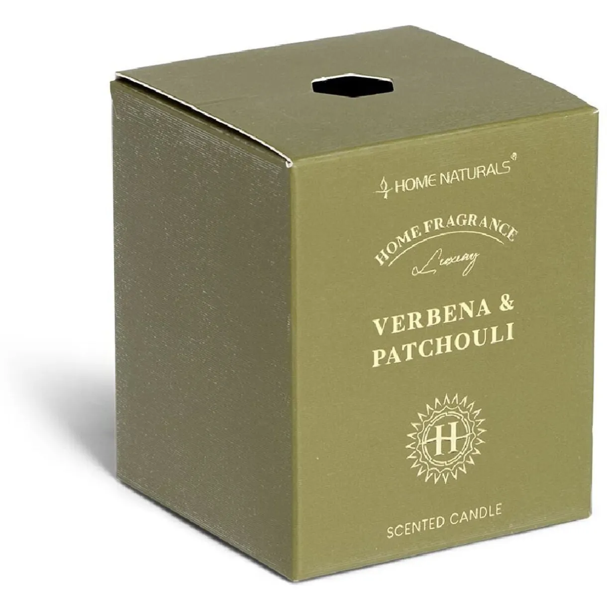Bougie senteur verveine patchouli dans pot en verre Ø6,4xH7,9cm vert < Gifi Online
