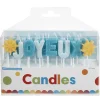 Bougies Joyeux anniversaire bleu