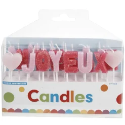 Bougies Joyeux anniversaire rose < Gifi Outlet