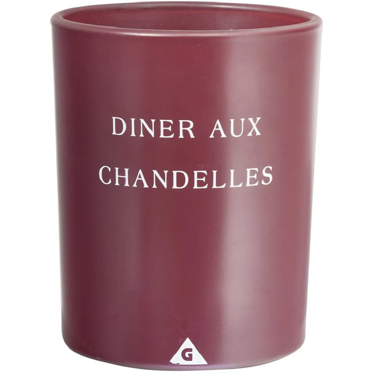 Bougie verre message Diner aux chandelles parfum fruits rouges 40H