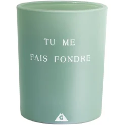 Bougie verte imprimée senteur eucalyptus 40H < Gifi Outlet
