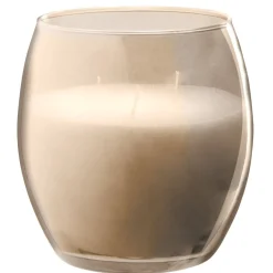 Bougie XL dans verre coloré beige senteur jasmin orchidée 36H < Gifi Sale
