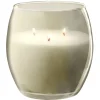 Bougie XL dans verre coloré blanc senteur vanille 36H < Gifi New