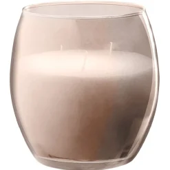 Bougie XL dans verre coloré rose senteur fruit de la passion 36H < Gifi Online
