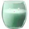 Bougie XL dans verre coloré vert senteur eucalyptus 36H < Gifi Online