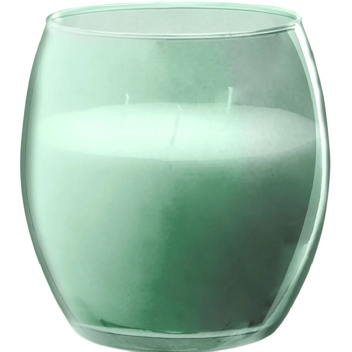 Bougie XL dans verre coloré vert senteur eucalyptus 36H < Gifi Online