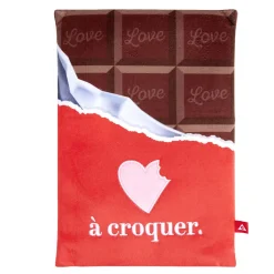 Bouillotte forme tablette de chocolat pour micro onde L32x20x4cm