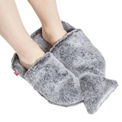 Bouillotte pour pieds 1,8L housse fausse fourrure grise < Gifi Hot