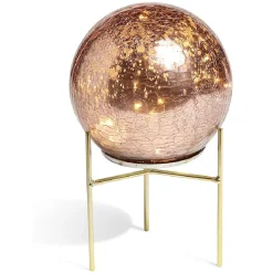 Boule Déco Led + socle doré
