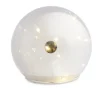 Boule déco LED verre et métal gris argent Ø12cm < Gifi Discount