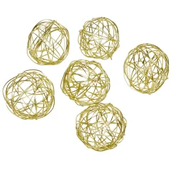 Boule de Noël ajourée dorée x 12