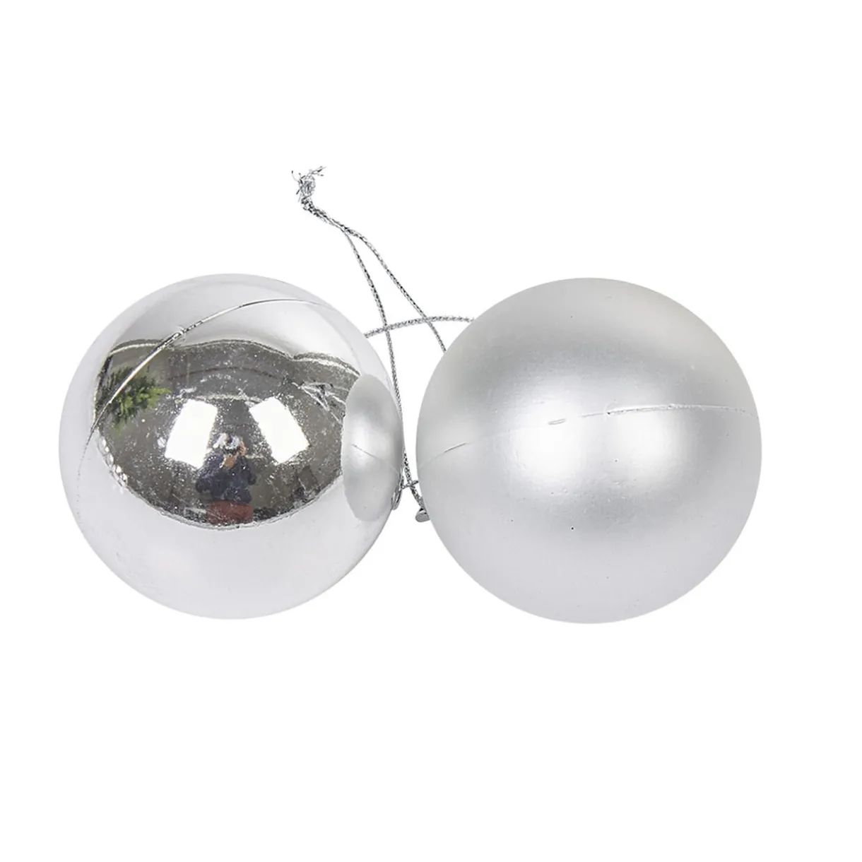 Boule de Noël argentée brillante et mate x10 < Gifi Sale