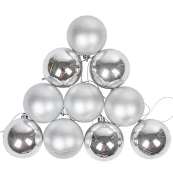 Boule de Noël argentée brillante et mate x10 < Gifi Sale