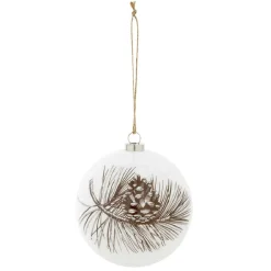 Boule de Noël blanche esprit scandinave nature < Gifi