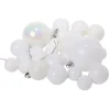 Boule de Noël blanche taille et finition différentes x50