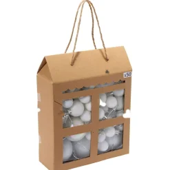 Boule de Noël blanche taille et finition différentes x50