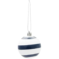 Boule de Noël bleu et blanc Ø6 cm