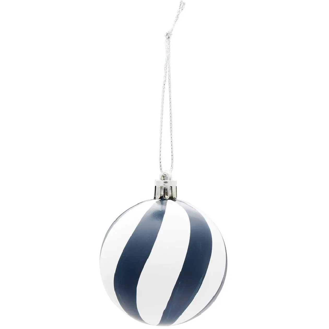 Boule de Noël bleu et blanc Ø6 cm