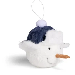 Boule de Noël bonhomme de neige fourrure blanc Ø12cm < Gifi Outlet