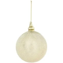 Boule de Noël en acrylique beige doré Ø10 cm < Gifi Outlet