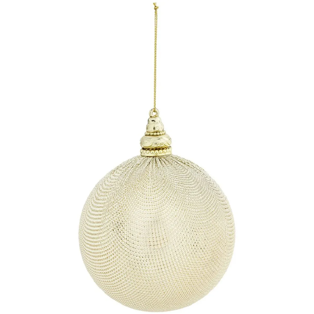 Boule de Noël en acrylique beige doré Ø10 cm < Gifi Outlet