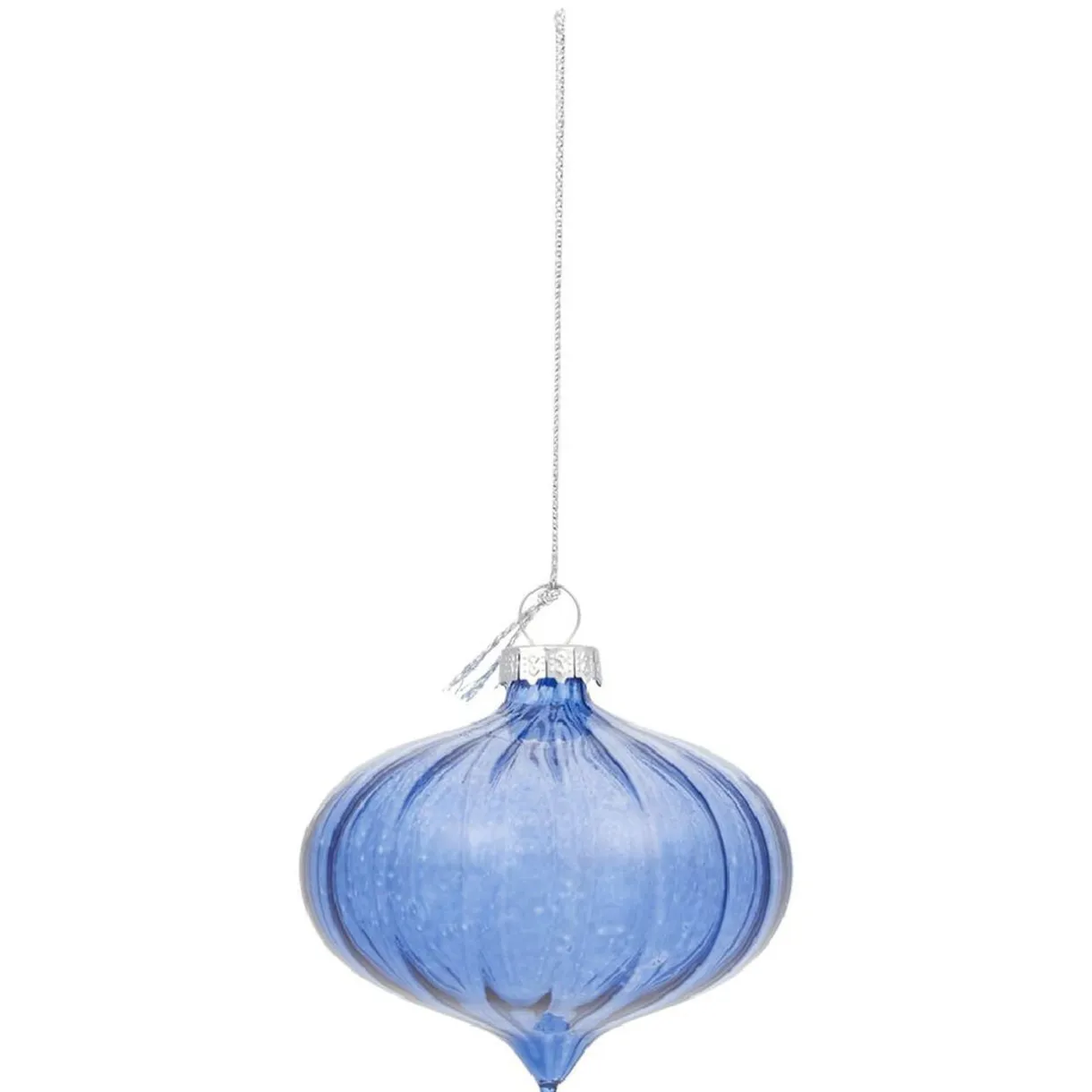 Boule de Noël en verre bleu Ø10 cm < Gifi Hot