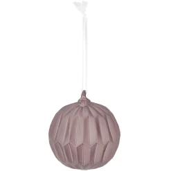 Boule de Noël en verre dépoli rose foncé Ø8cm < Gifi Online