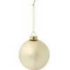 Boule de Noël en verre Fantasia Ø8cm (3 modèles doré/vert/rouge)