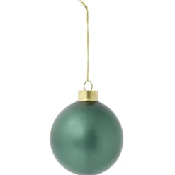 Boule de Noël en verre Fantasia Ø8cm (3 modèles doré/vert/rouge)