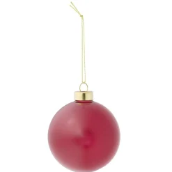 Boule de Noël en verre Fantasia Ø8cm (3 modèles doré/vert/rouge)