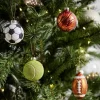 Boule de Noël en verre forme ballon de sport Ø6cm (5 modèles)