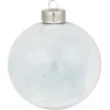 Boule de Noël en verre garnie d'une plume < Gifi New