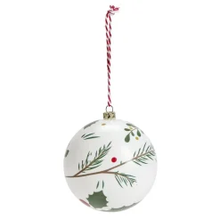 Boule de Noël fantaisie à suspendre plastique décoré Ø8cm (3 modèles)