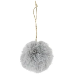 Boule de Noël fourrure gris Ø6cm < Gifi Online