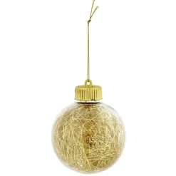 Boule de Noël garnie de cheveux d'ange (4 modèles)