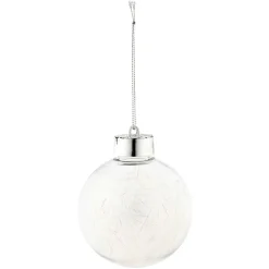 Boule de Noël garnie de cheveux d'ange (4 modèles)