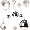 Boule de Noël gris argenté x15