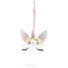 Boule de Noël Licorne en mousse blanche et rose < Gifi