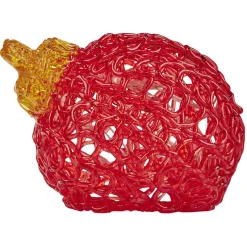 Boule de Noël lumineuse rouge 10 LED blanc chaud Ø12 cm < Gifi Outlet